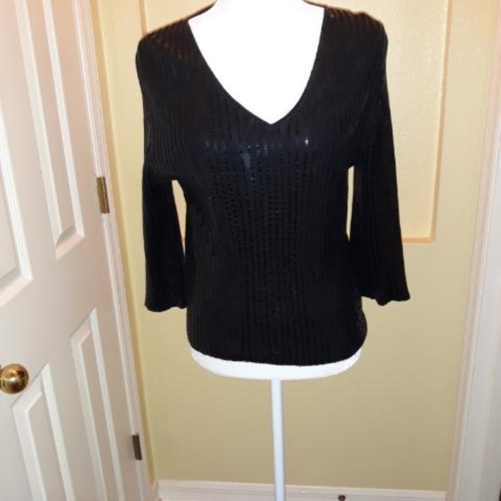 Black Sequin Dress Blouse